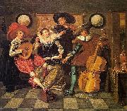 Dirck Hals Musicians oil